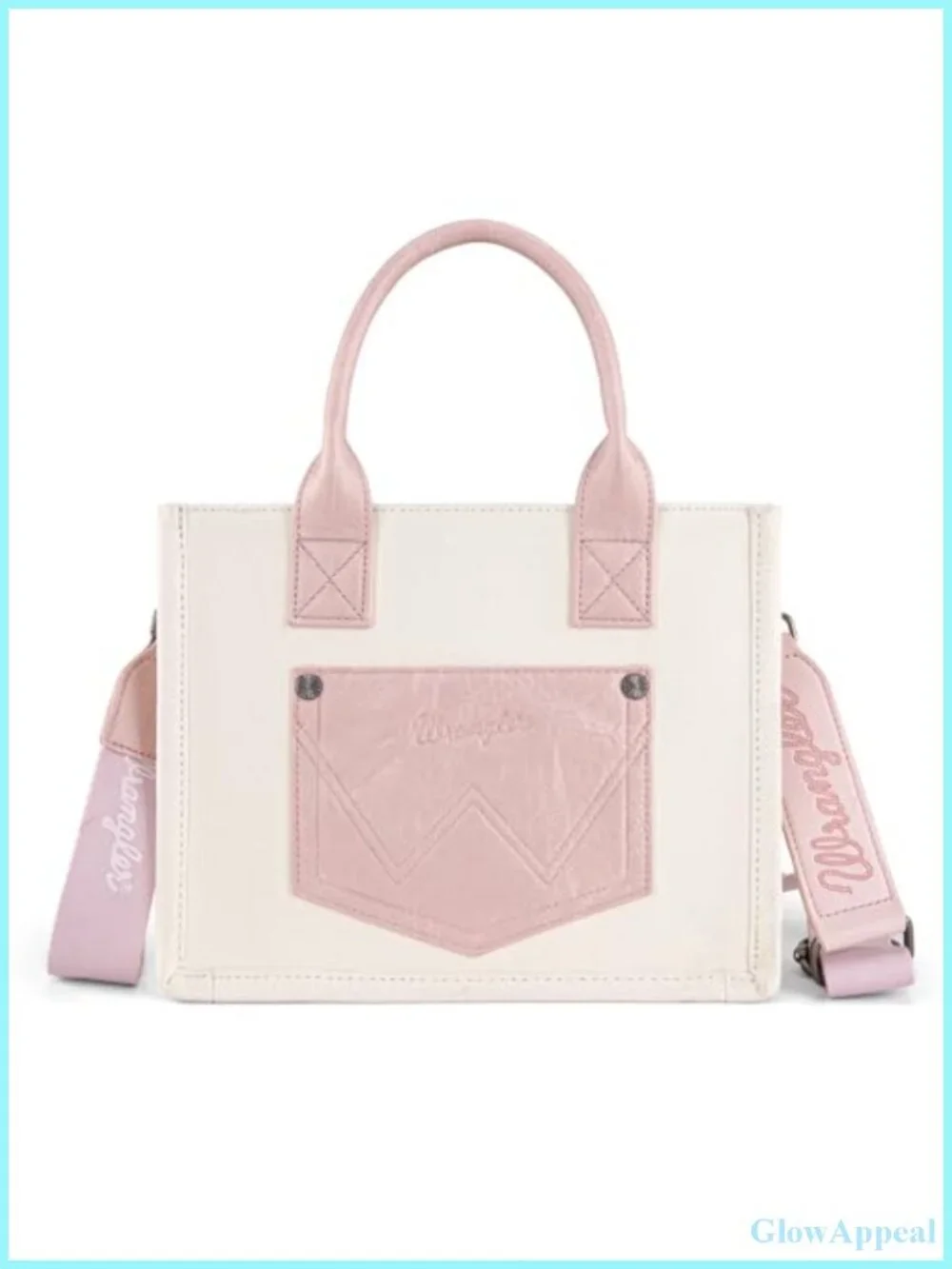 Women's Canvas Tote Bag with Top Zip Pockets